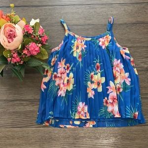 Abercrombie kids tropical pleated tank NWOT